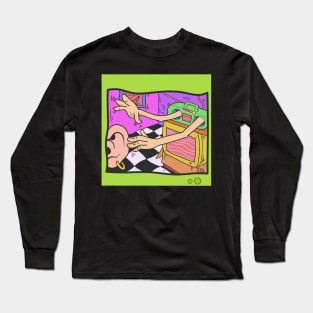 Super dope TV radio hands cartoon illustration Long Sleeve T-Shirt